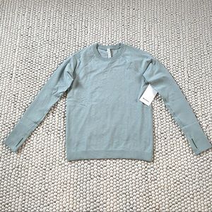 lululemon Rest Less Pullover Hazy Jade / Alpine White 10 NWT